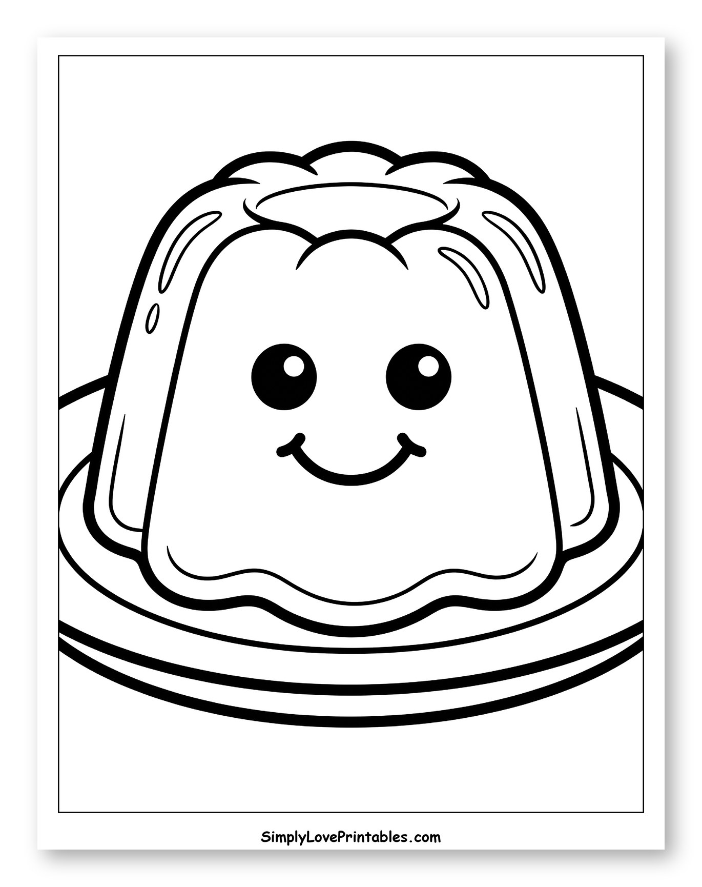 Cute Smiling Jello on a Plate