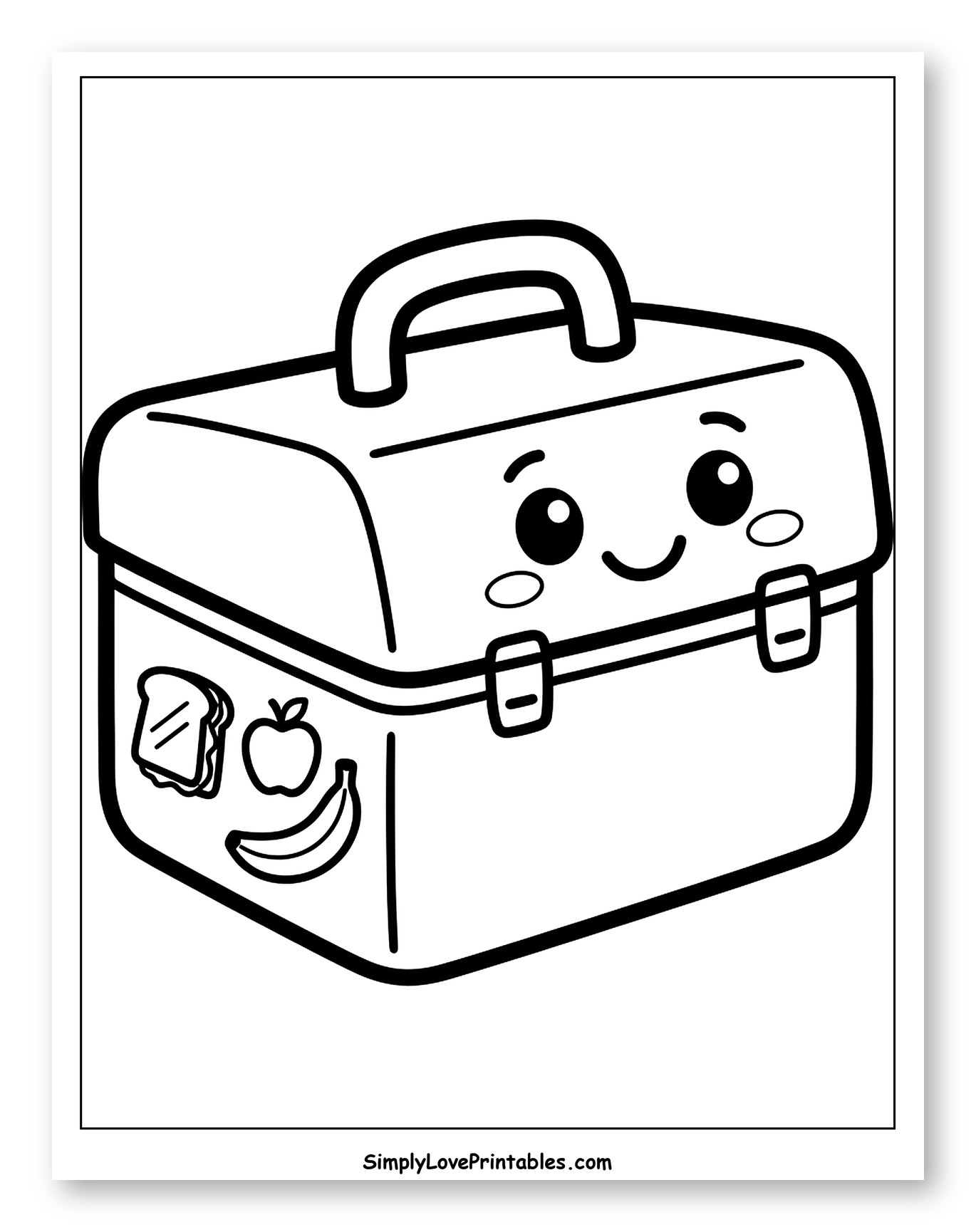 Cute Smiling Lunchbox with Healthy Snacks