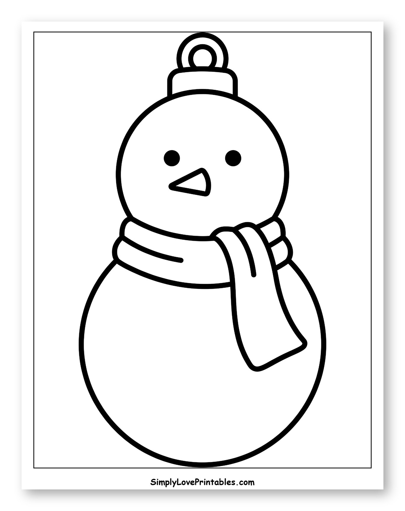 Cute Snowman Christmas Ornament