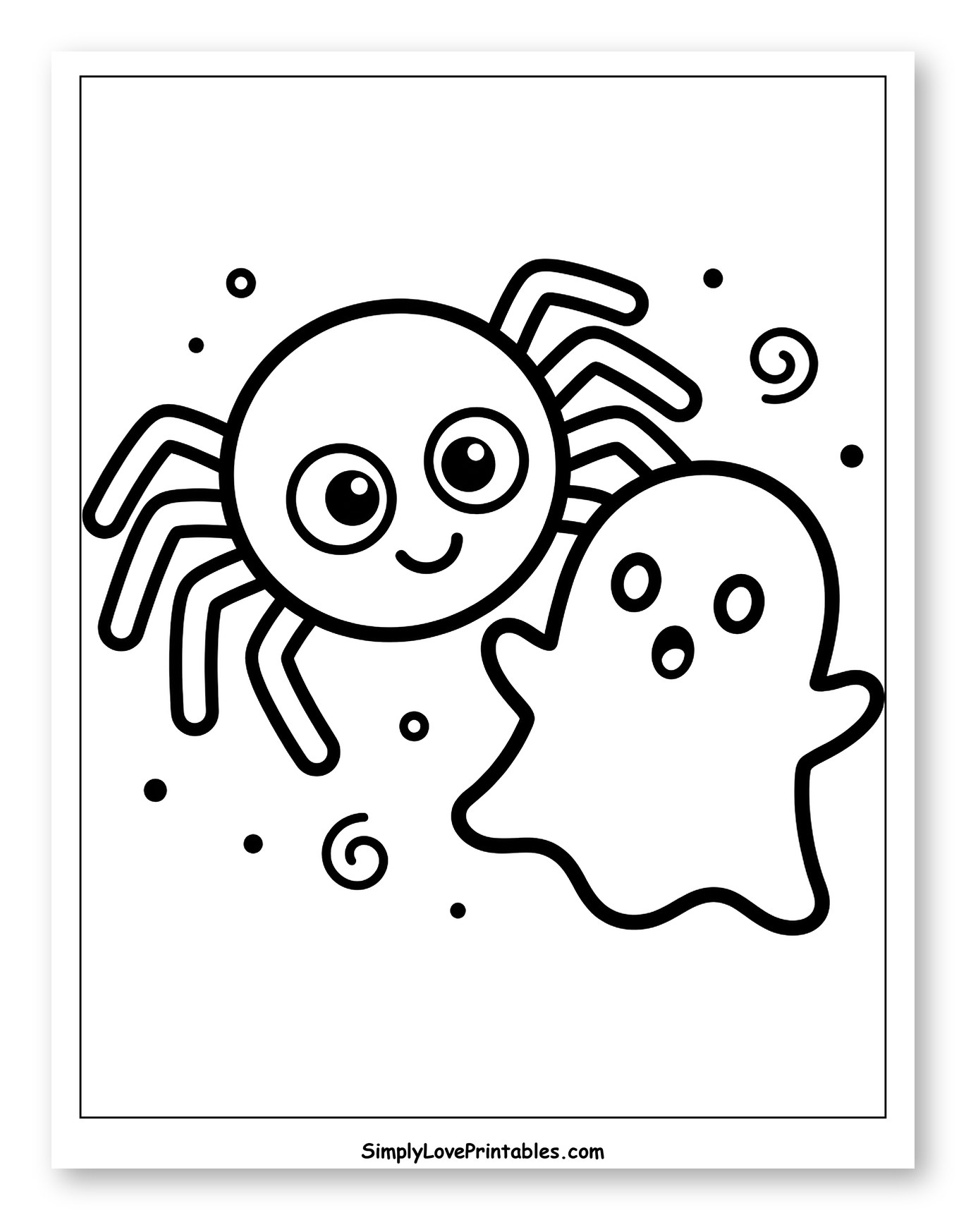 Cute Spider and Friendly Ghost Duo