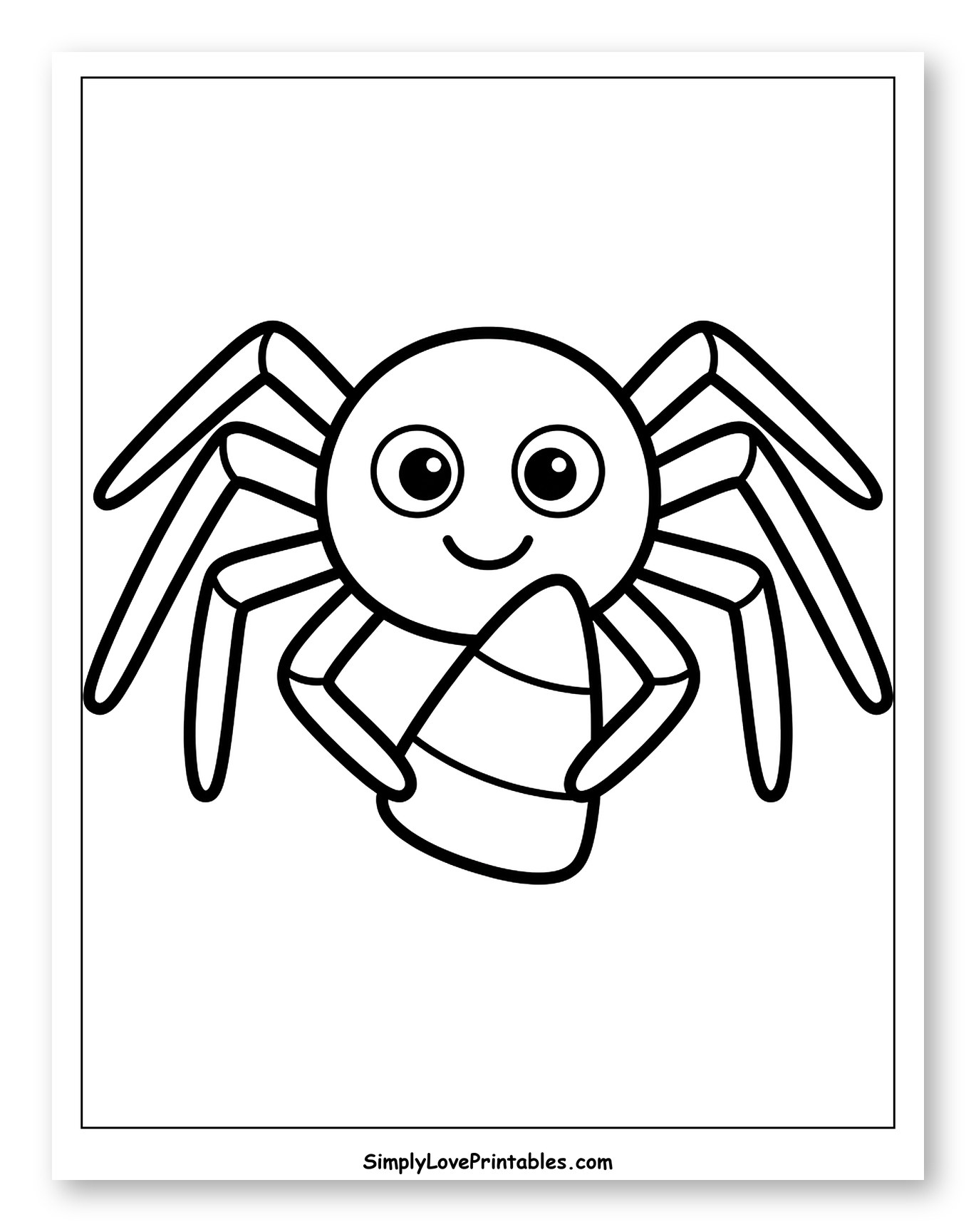 Cute Spider Holding Candy Corn