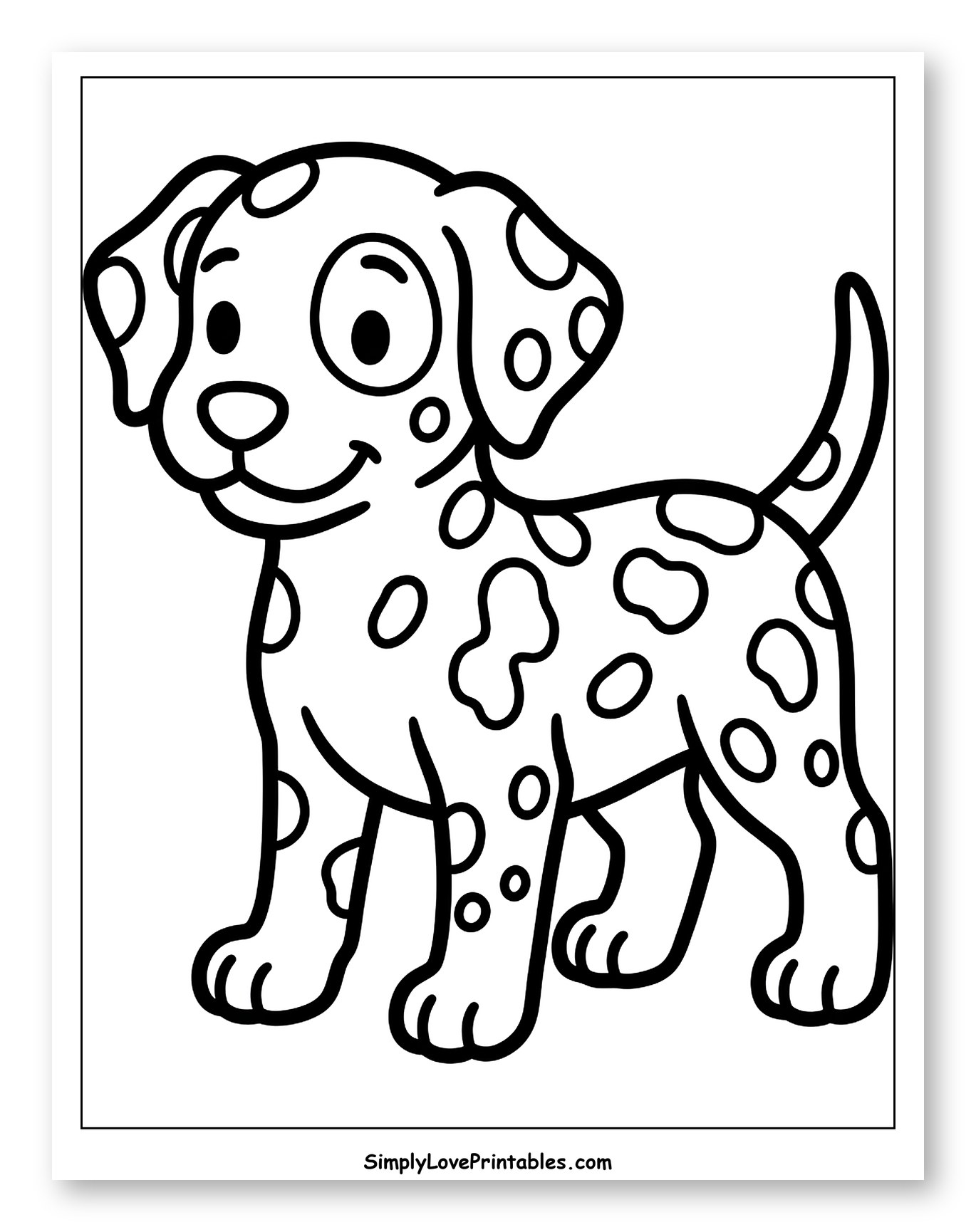 Cute Spotted Puppy Standing