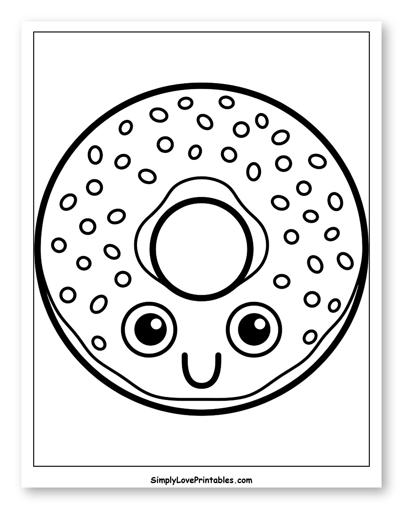 Cute Sprinkled Donut with a Happy Face