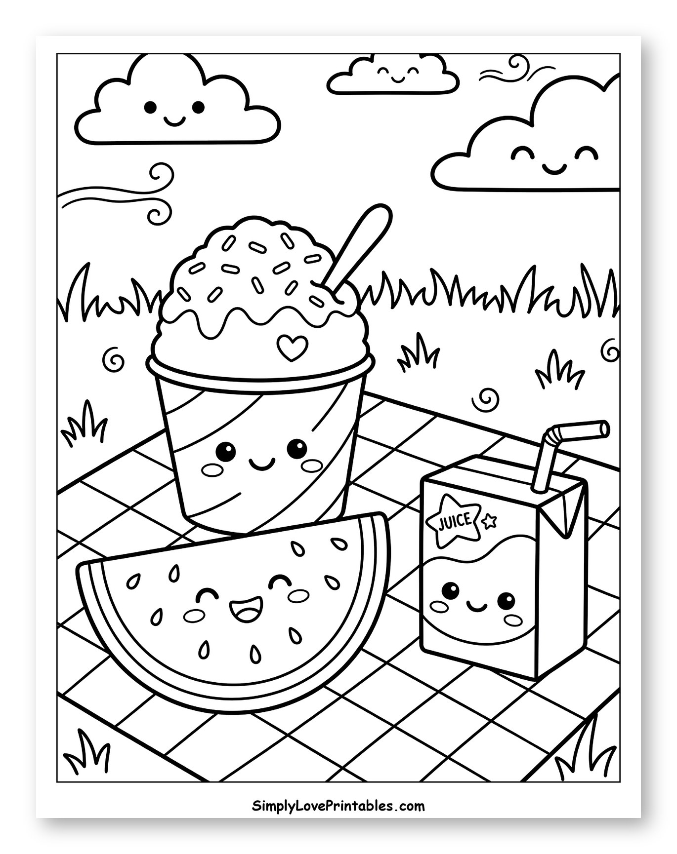 Cute Summer Picnic with Refreshments