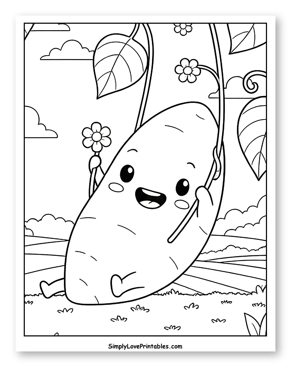 Cute Sweet Potato on a Vine Swing