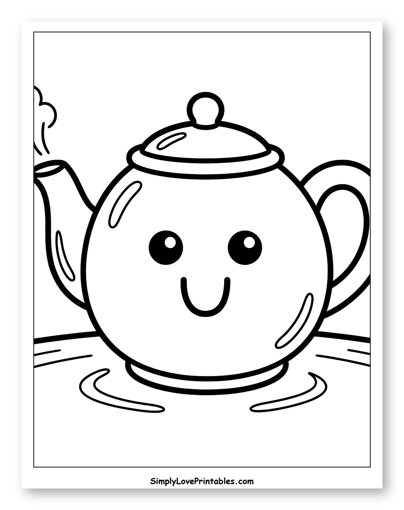 Cute Teapot with a Happy Face