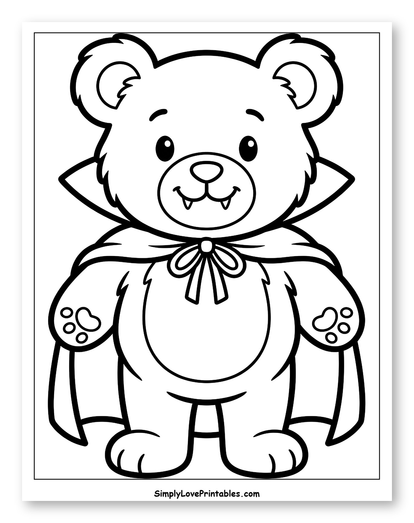 Cute Teddy Bear in Vampire Costume