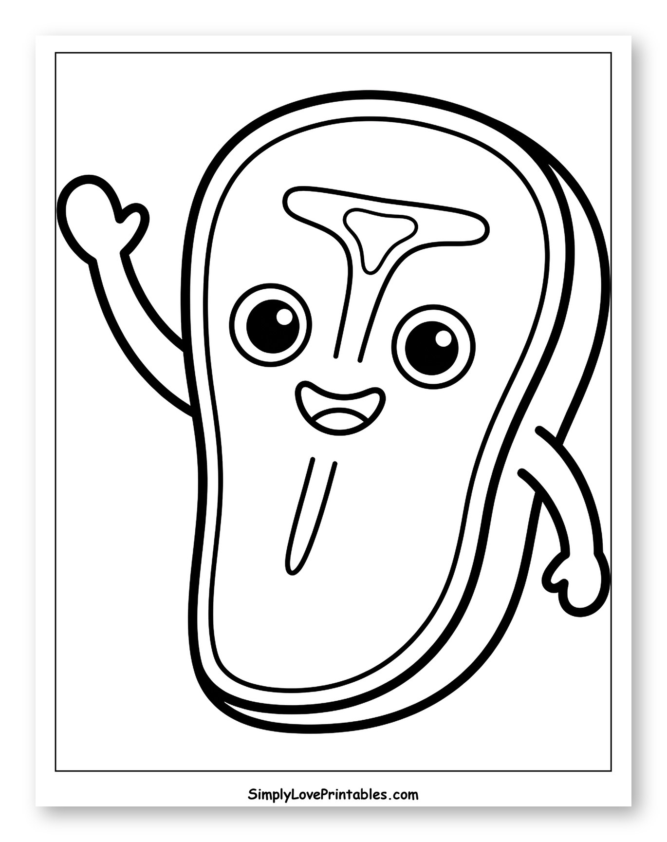 Cute Waving T-Bone Steak Character