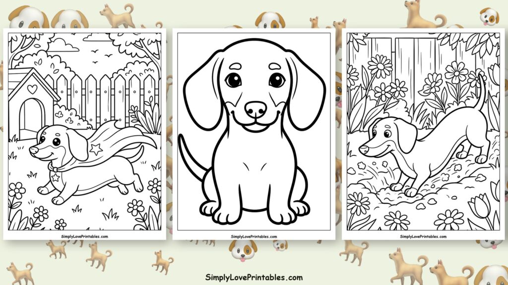 Dachshund coloring pages featured image