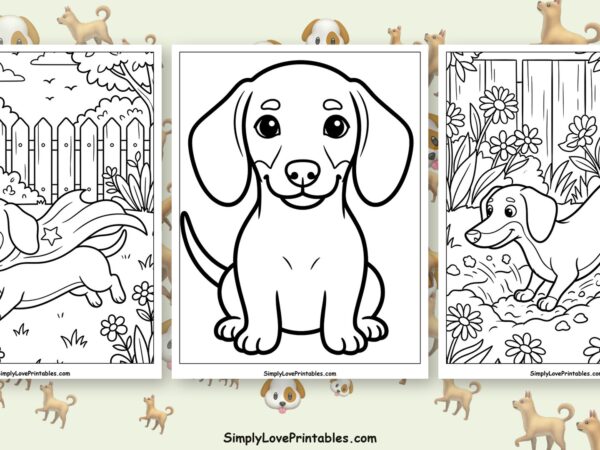 Dachshund coloring pages featured image