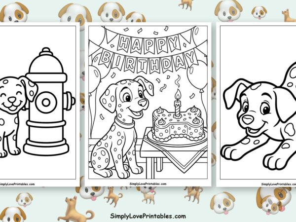Dalmatian coloring pages featured image