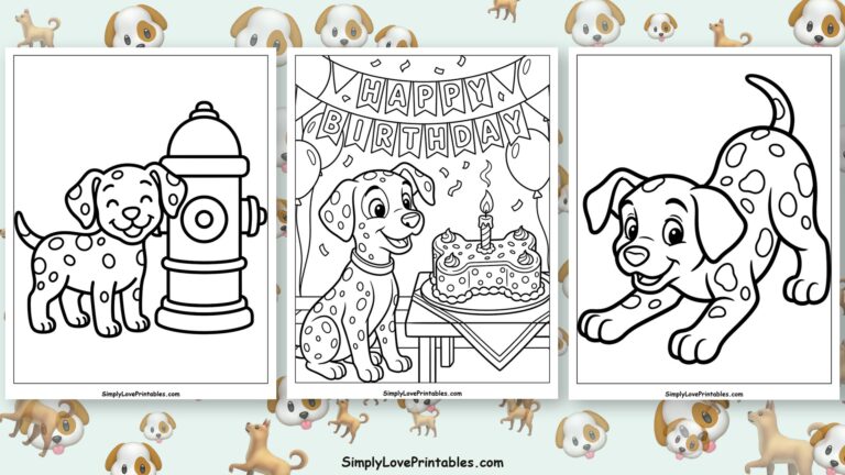 Dalmatian coloring pages featured image