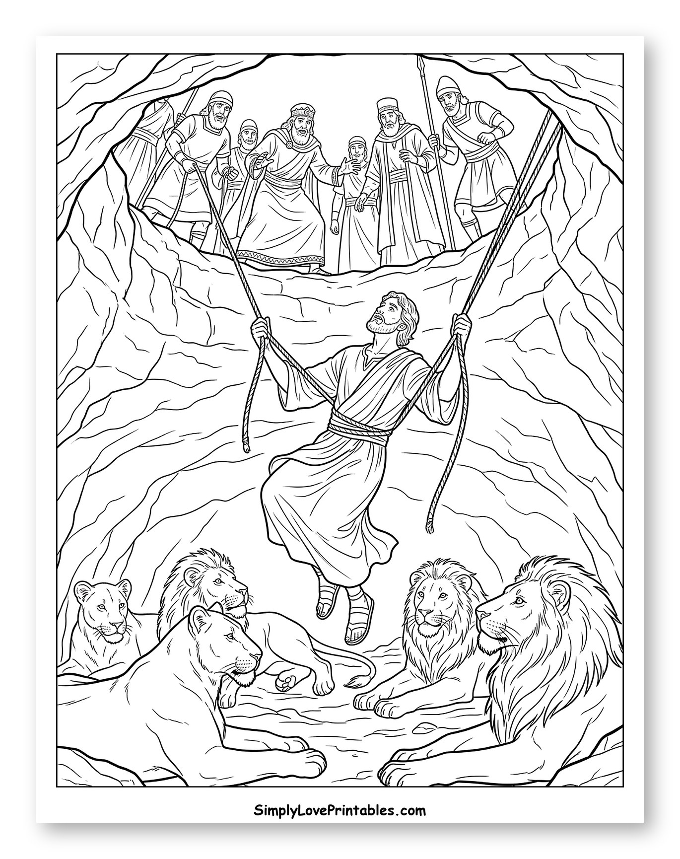 Daniel Being Lowered into the Lion's Den