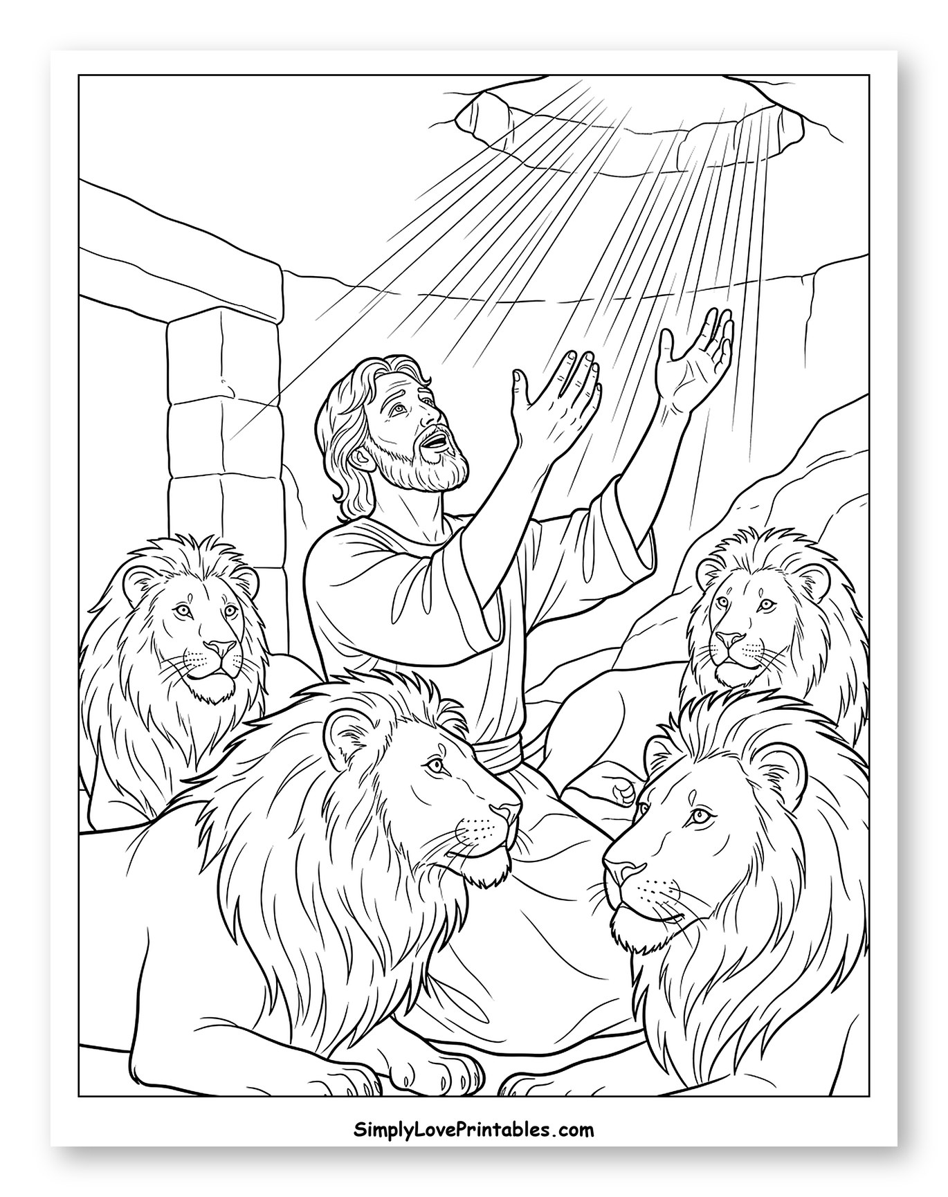 Daniel Praying in the Lion's Den