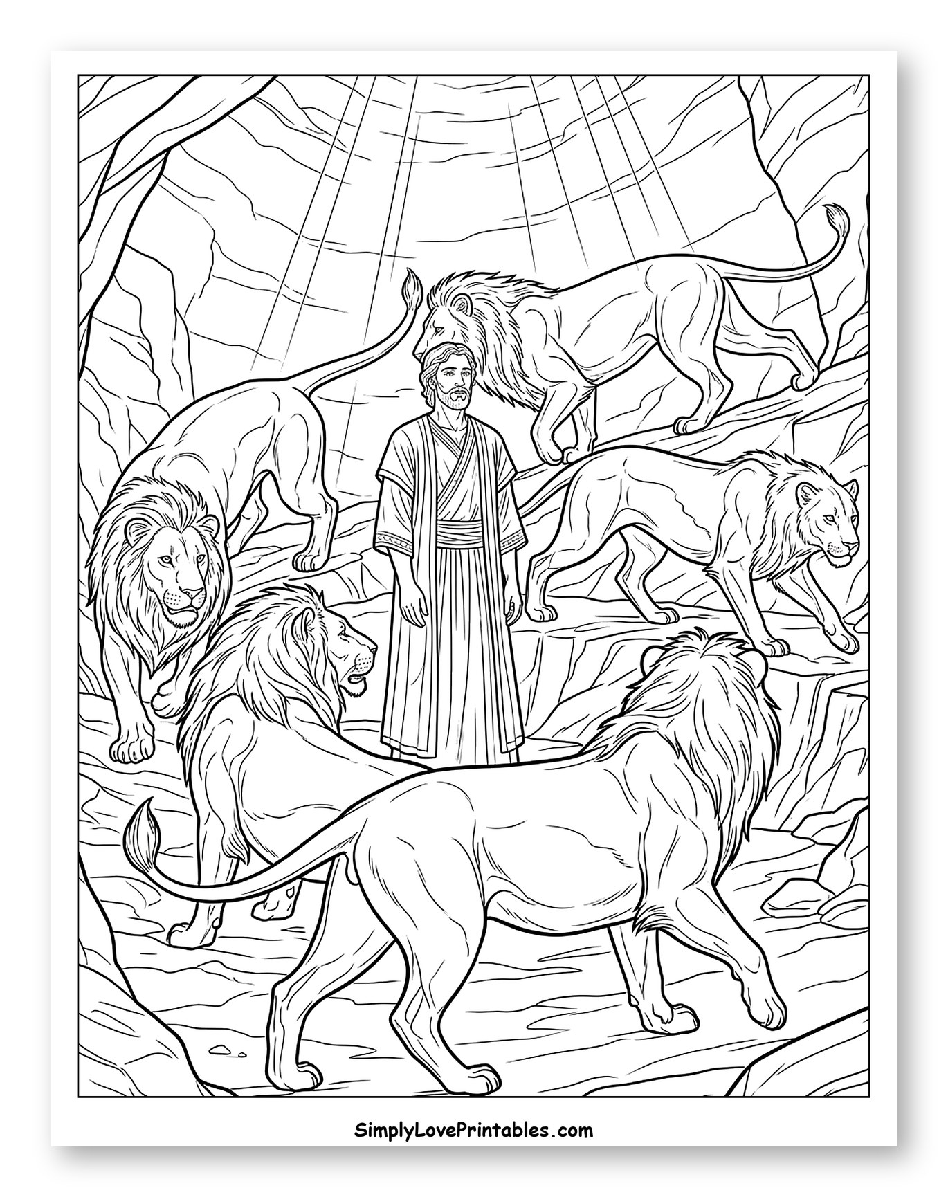 Daniel Surrounded by Lions in a Cave