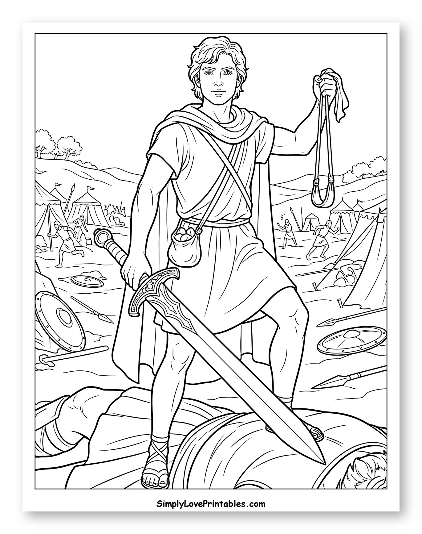 David Holding Goliath S Sword