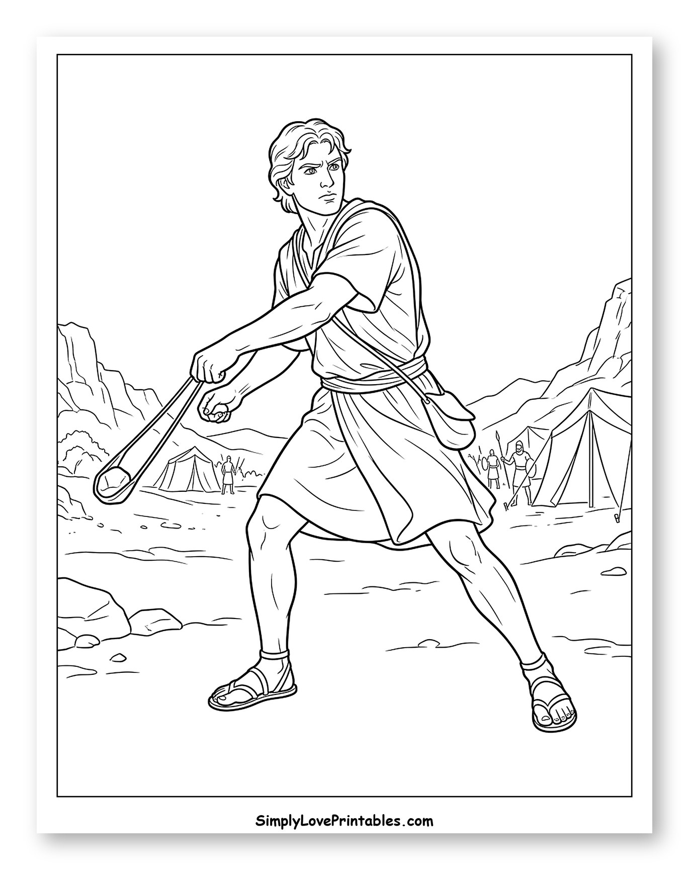 David Releasing the Sling Stone
