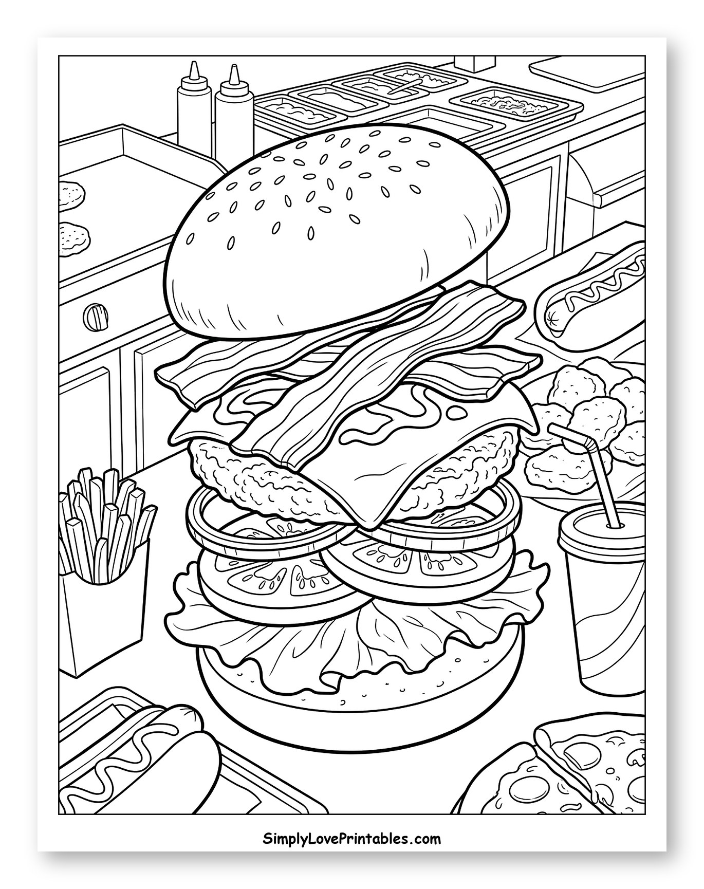 Deconstructed Burger with Fast Food Spread