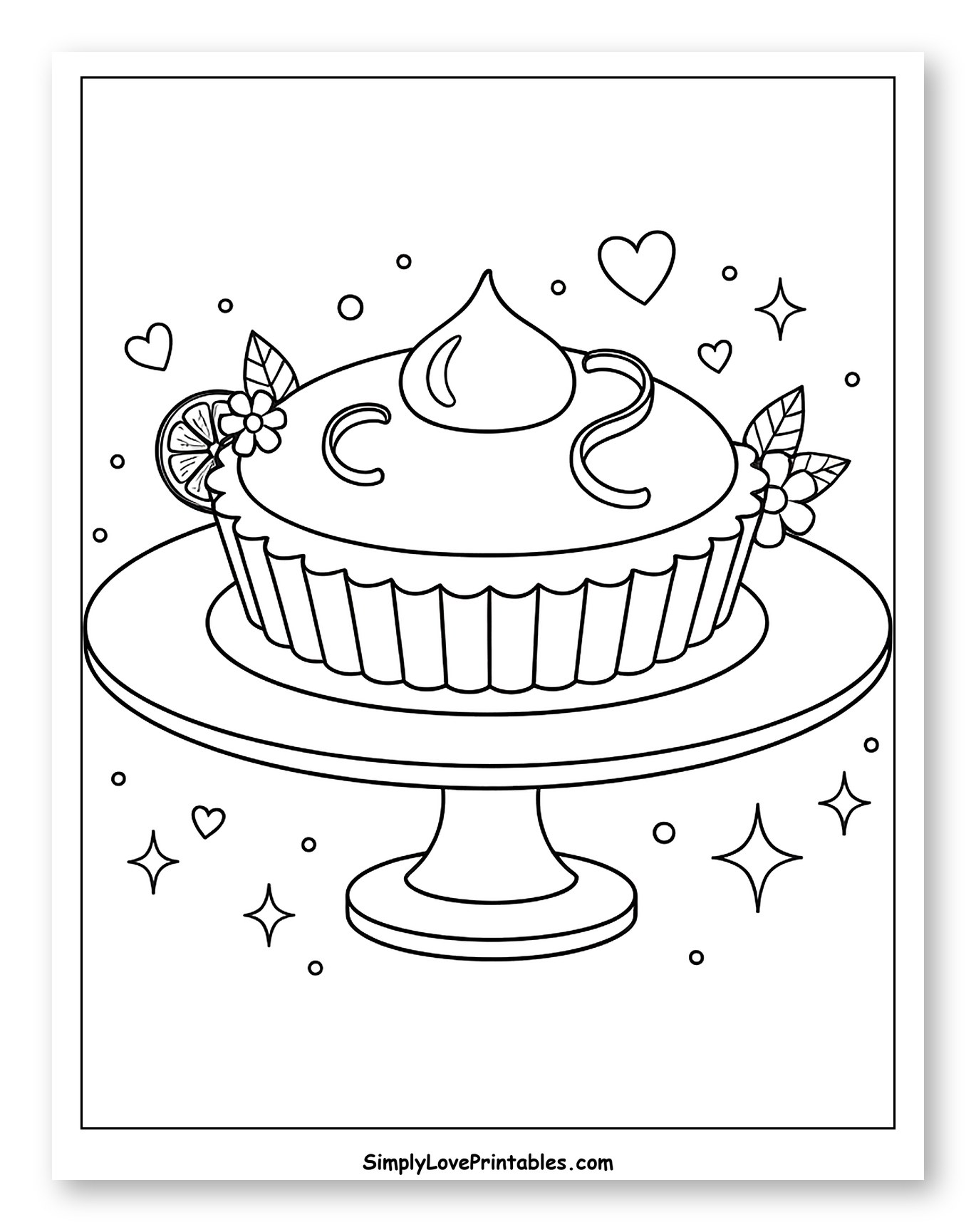 Decorative Lemon Tart on a Cake Stand