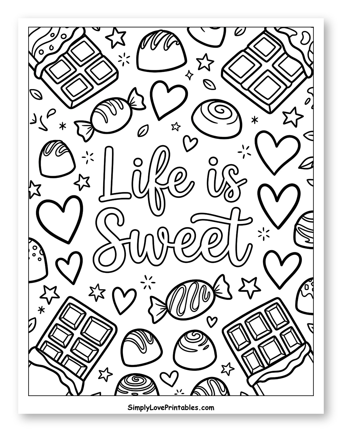 Delicious Chocolates and "Life is Sweet" Quote