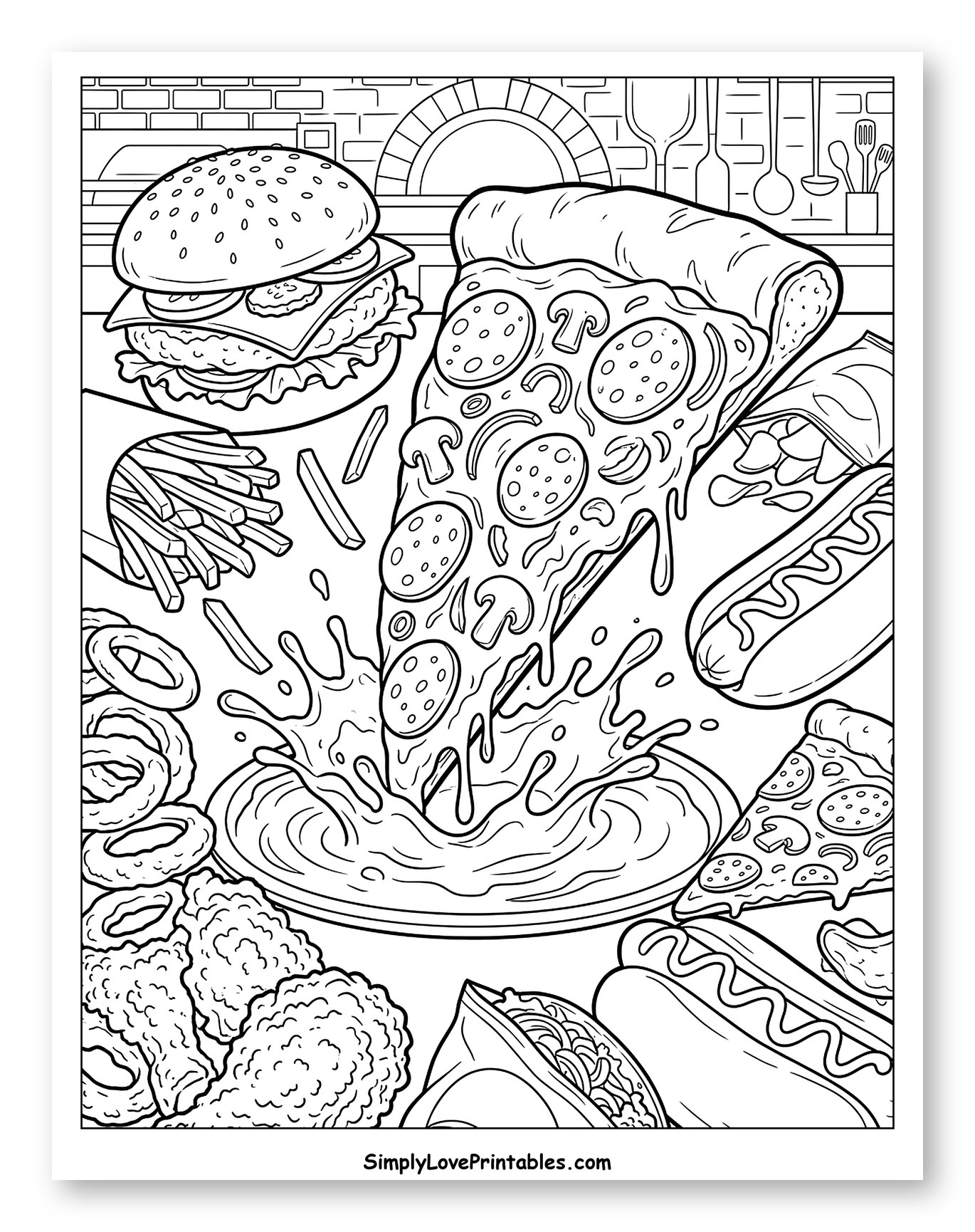 Delicious Fast Food Spread
