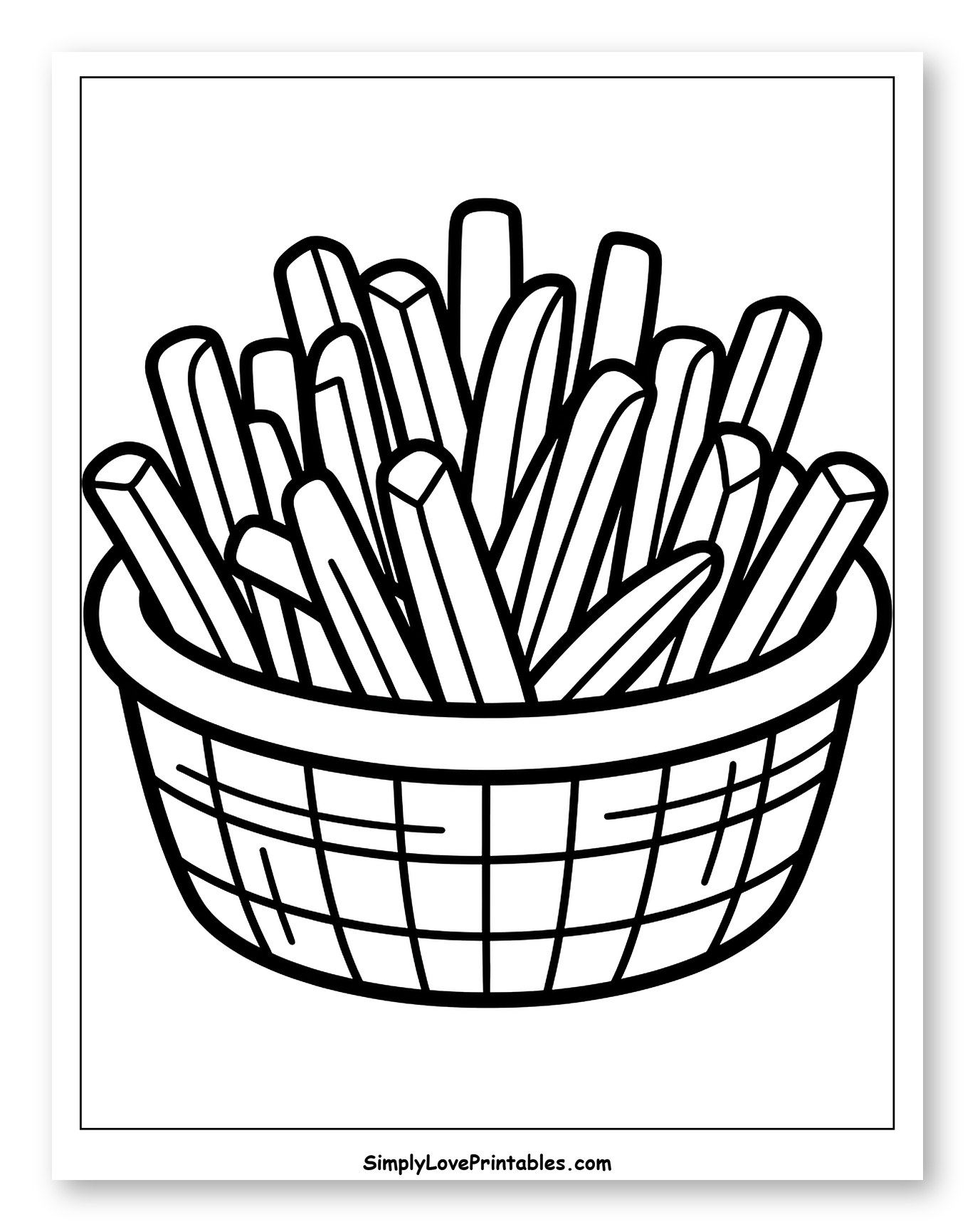 Delicious French Fries in a Round Basket