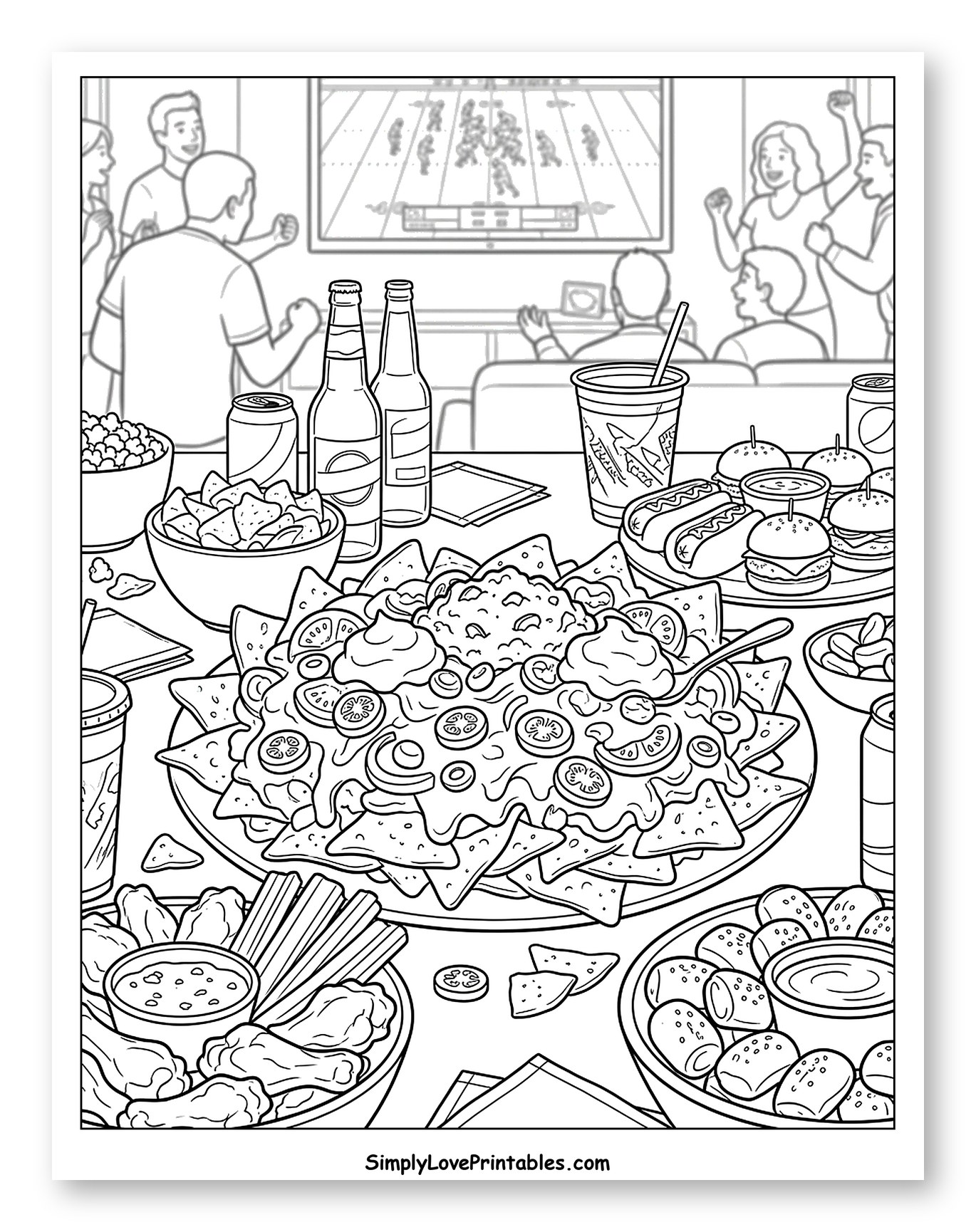 Delicious Nachos at a Game Day Party