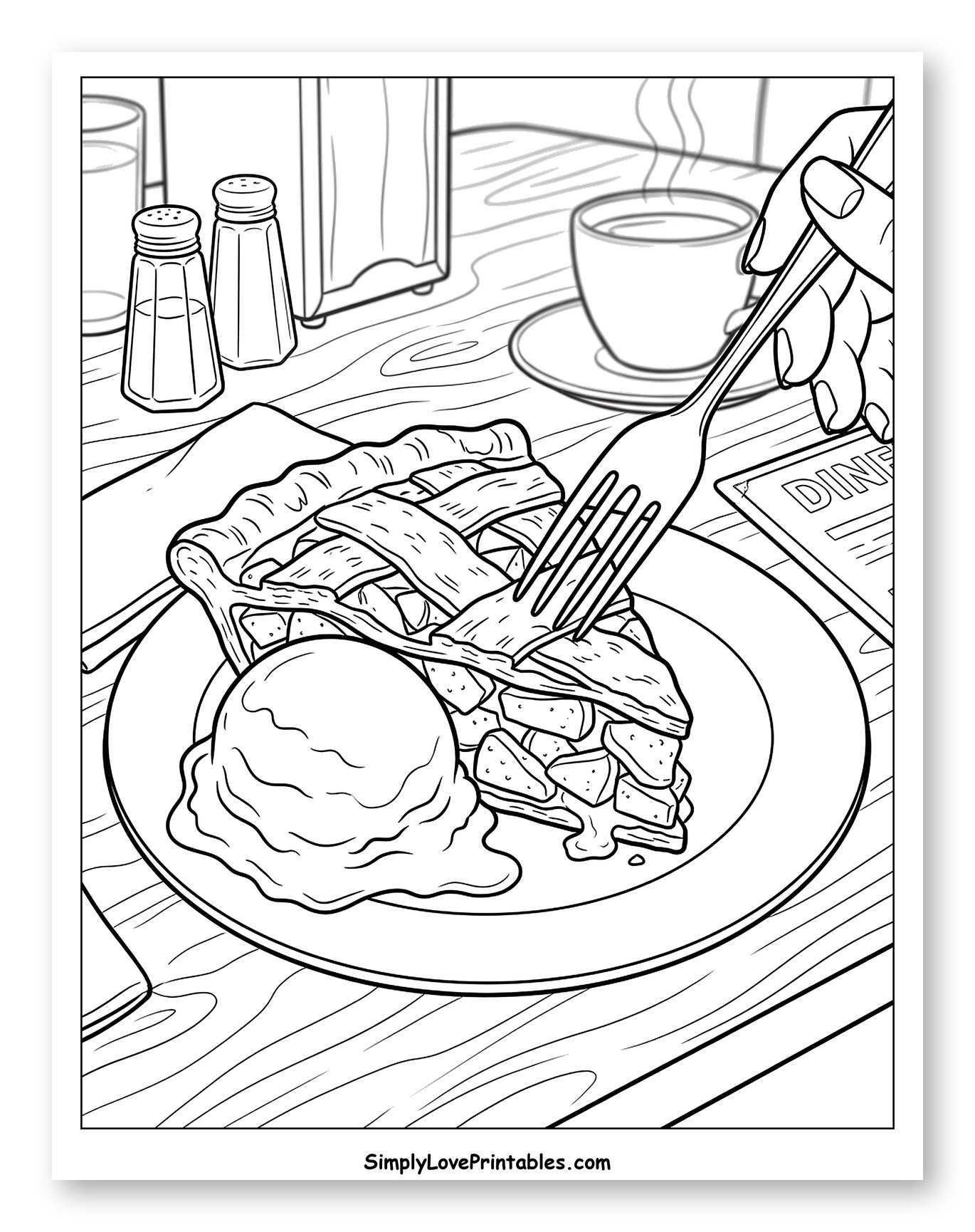 Diner Apple Pie with Ice Cream