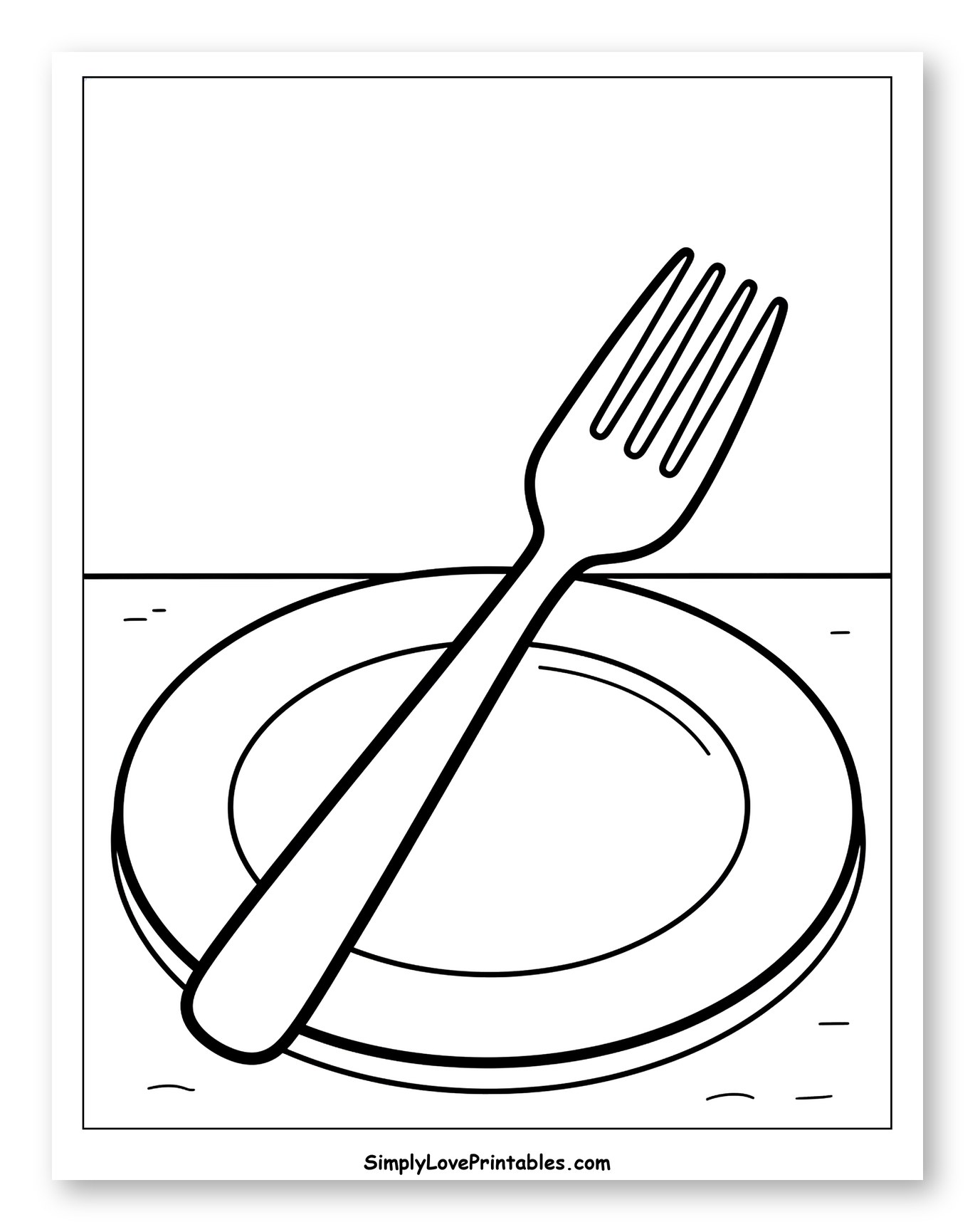 Dinner Fork Resting on a Plate