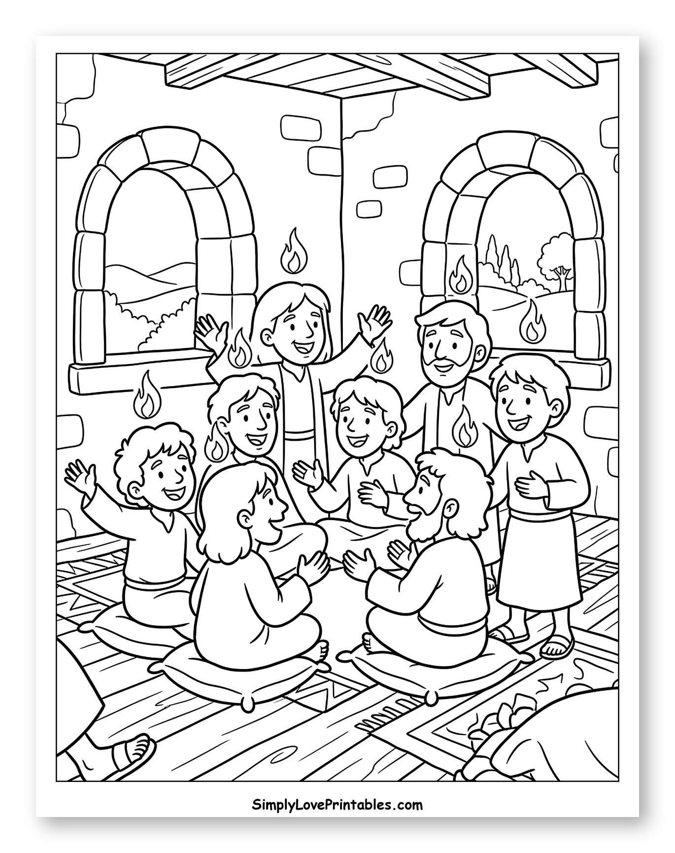 Disciples Receiving the Holy Spirit at Pentecost