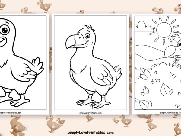 Dodo coloring pages featured image