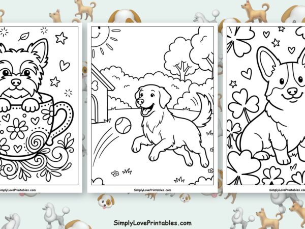 dog coloring pages featured image