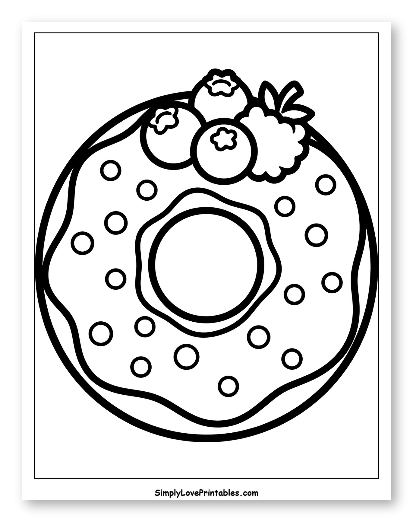 Donut with Berries and Sprinkles