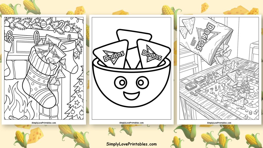 Doritos coloring pages featured image