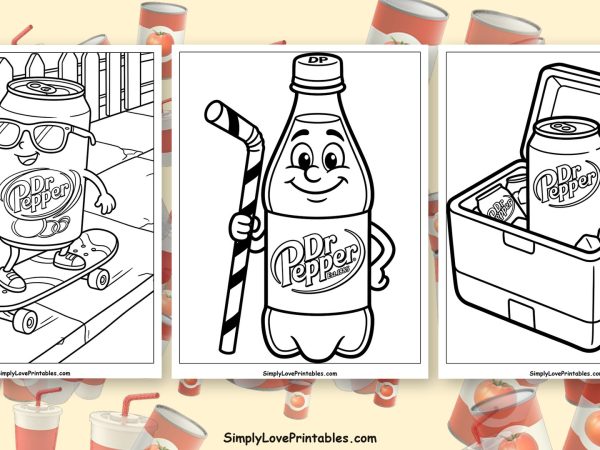 Dr Pepper coloring pages featured image