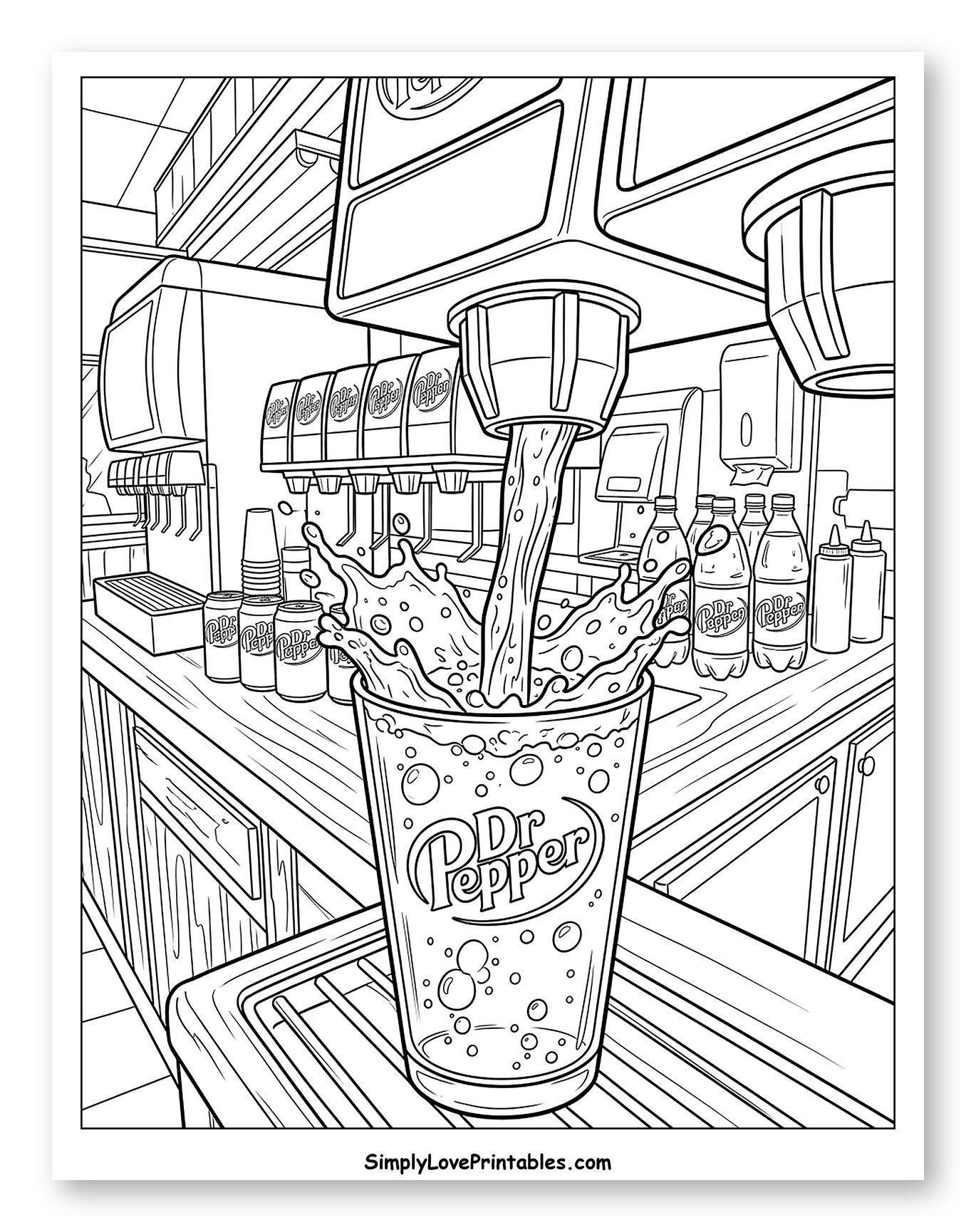Dr Pepper Soda Fountain Splash