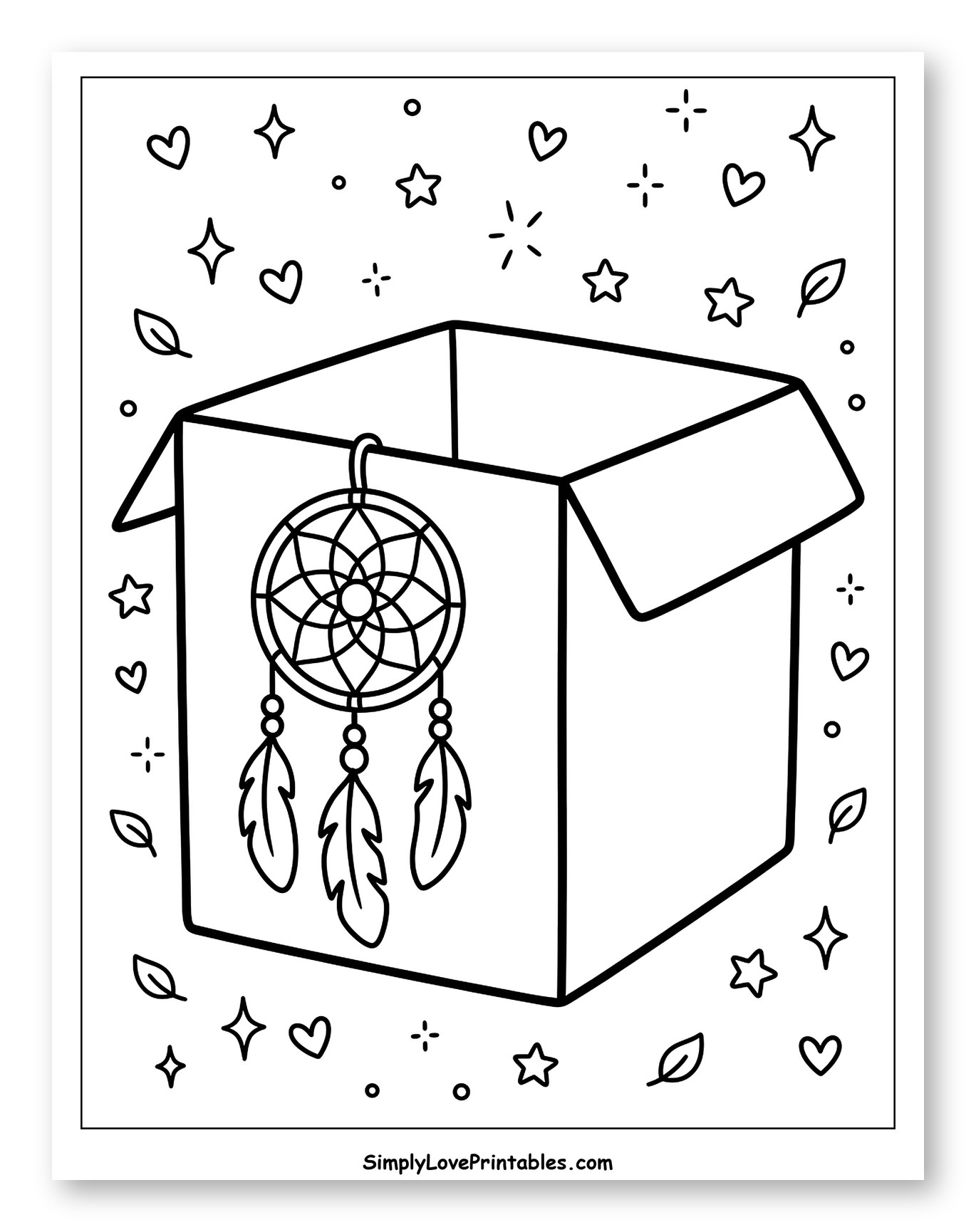 Dreamcatcher Hanging Inside an Open Box