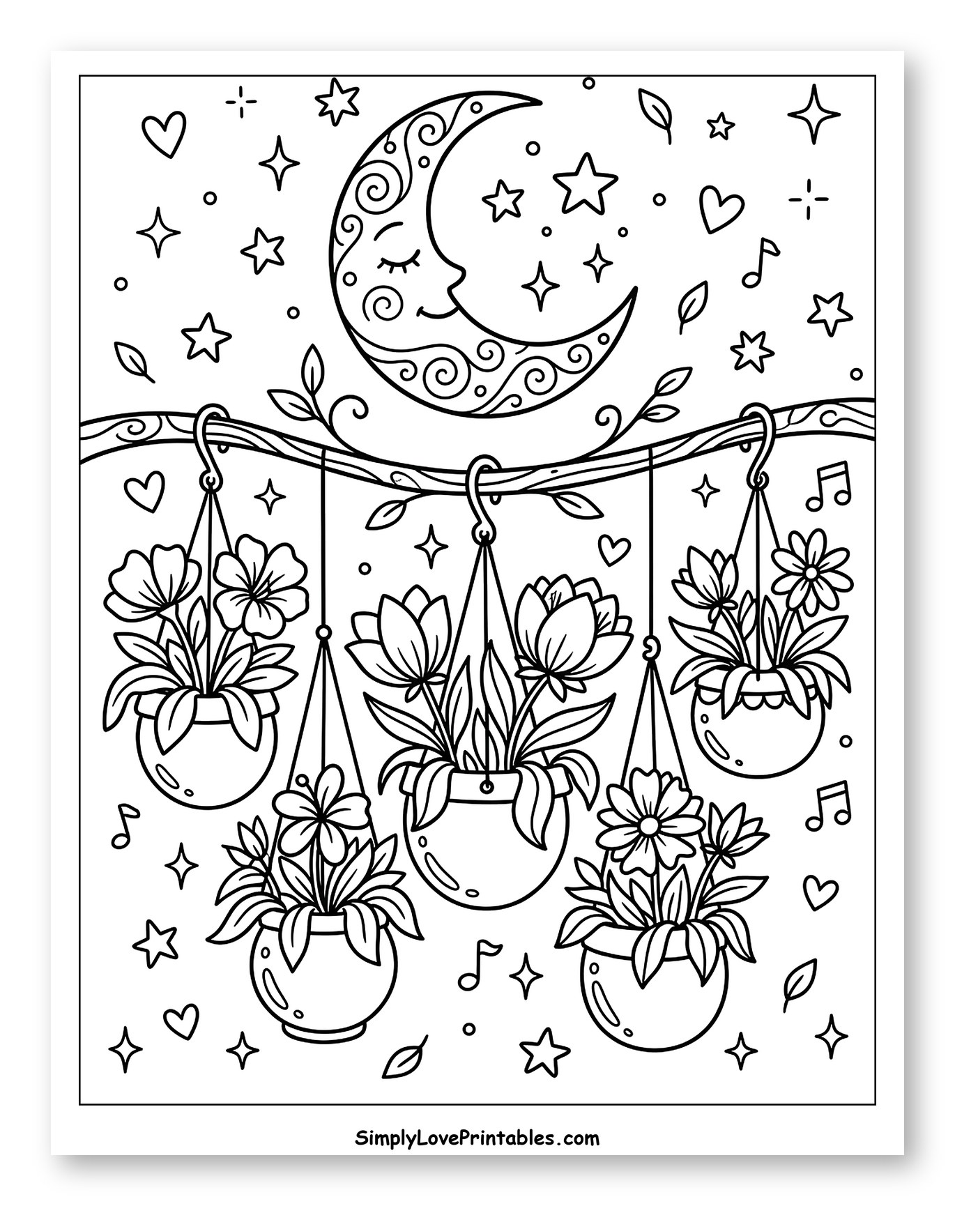 Dreamy Moon and Hanging Planters