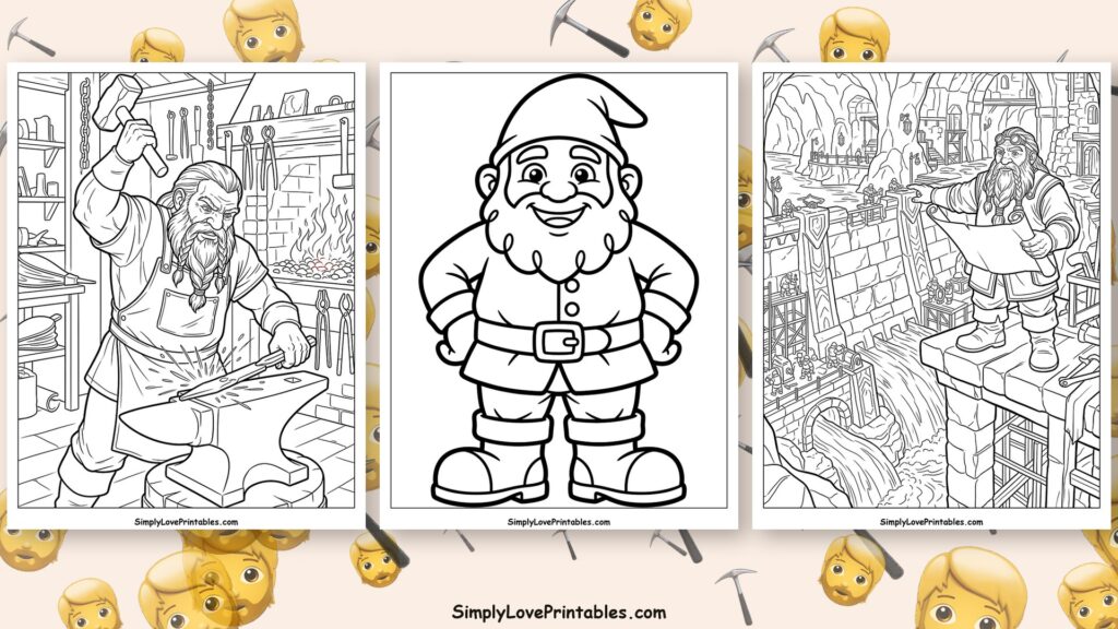 Dwarf coloring pages featured image