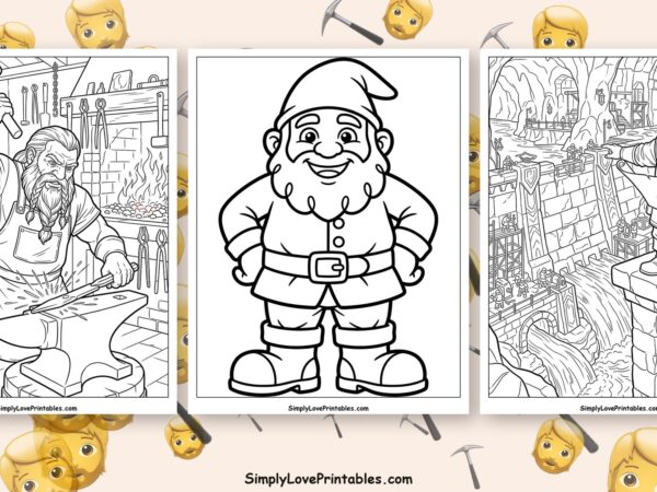Dwarf coloring pages featured image