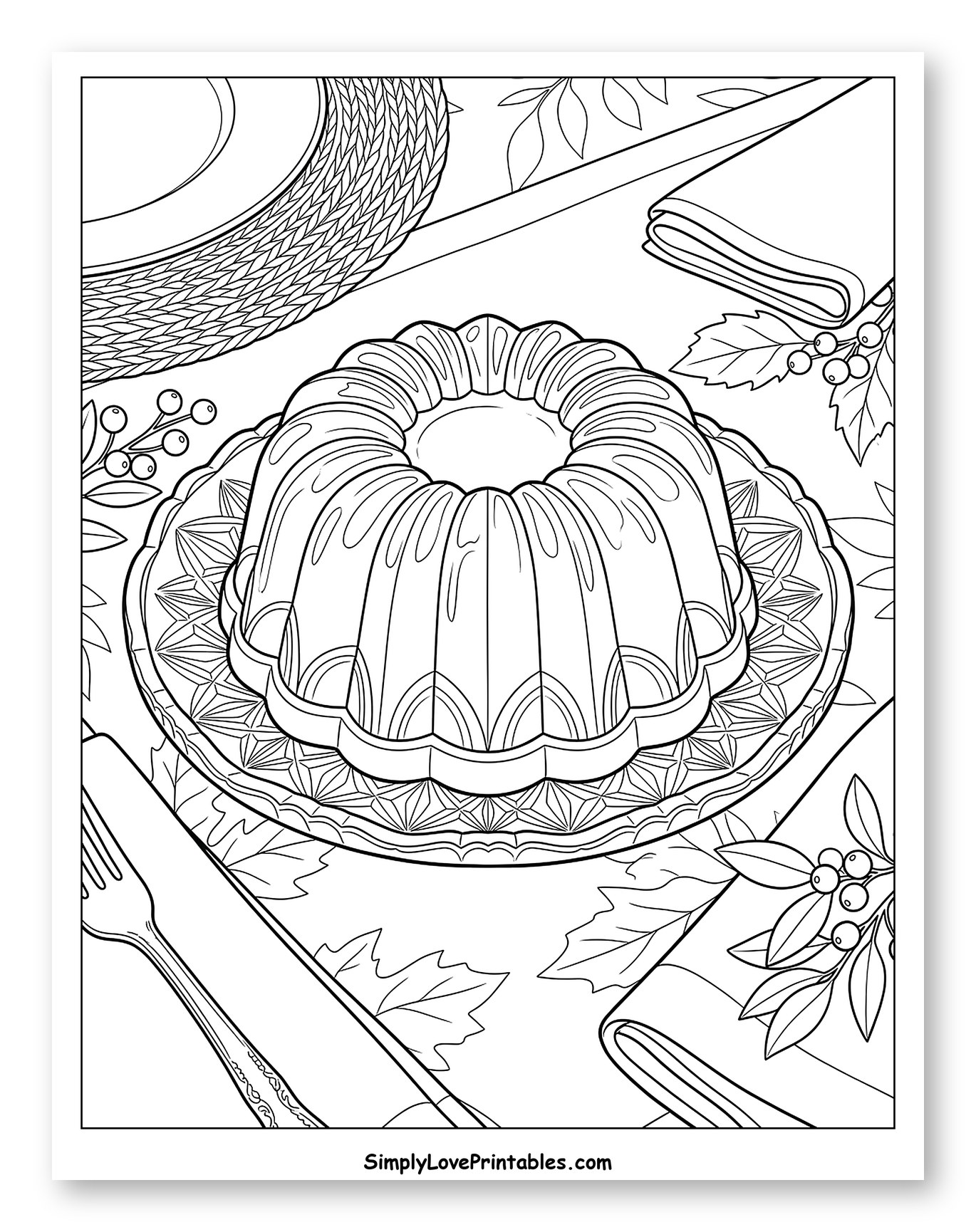 Elegant Cranberry Jelly Mold on Festive Table