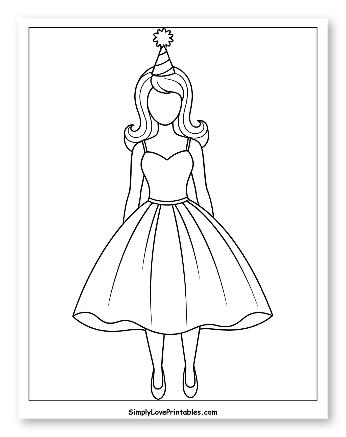 Elegant Girl in a Dress and Hat