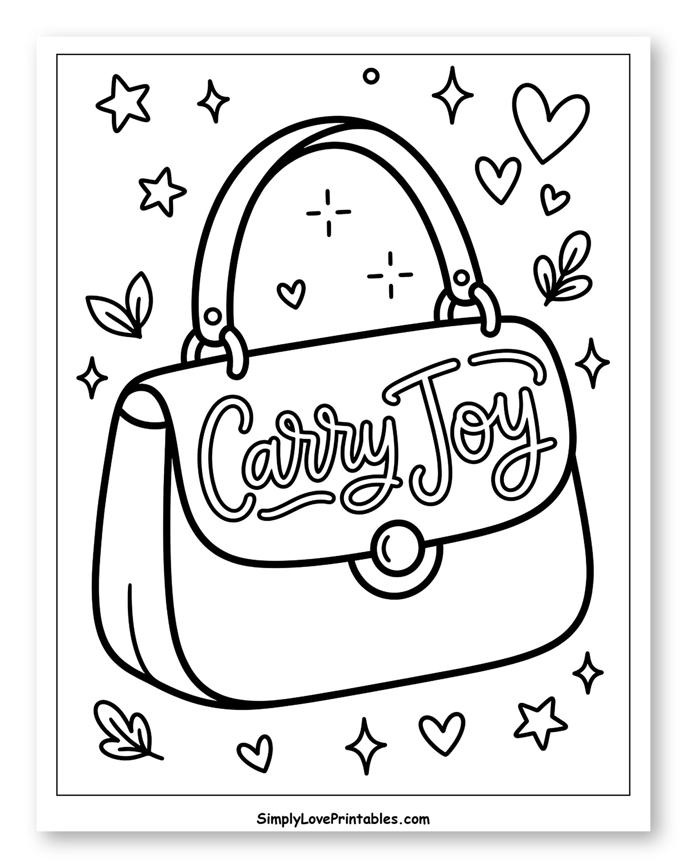 Elegant Purse with Carry Joy Message