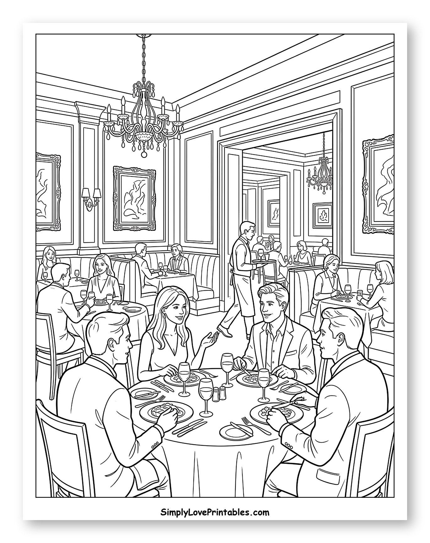 Elegant Restaurant Dining Scene