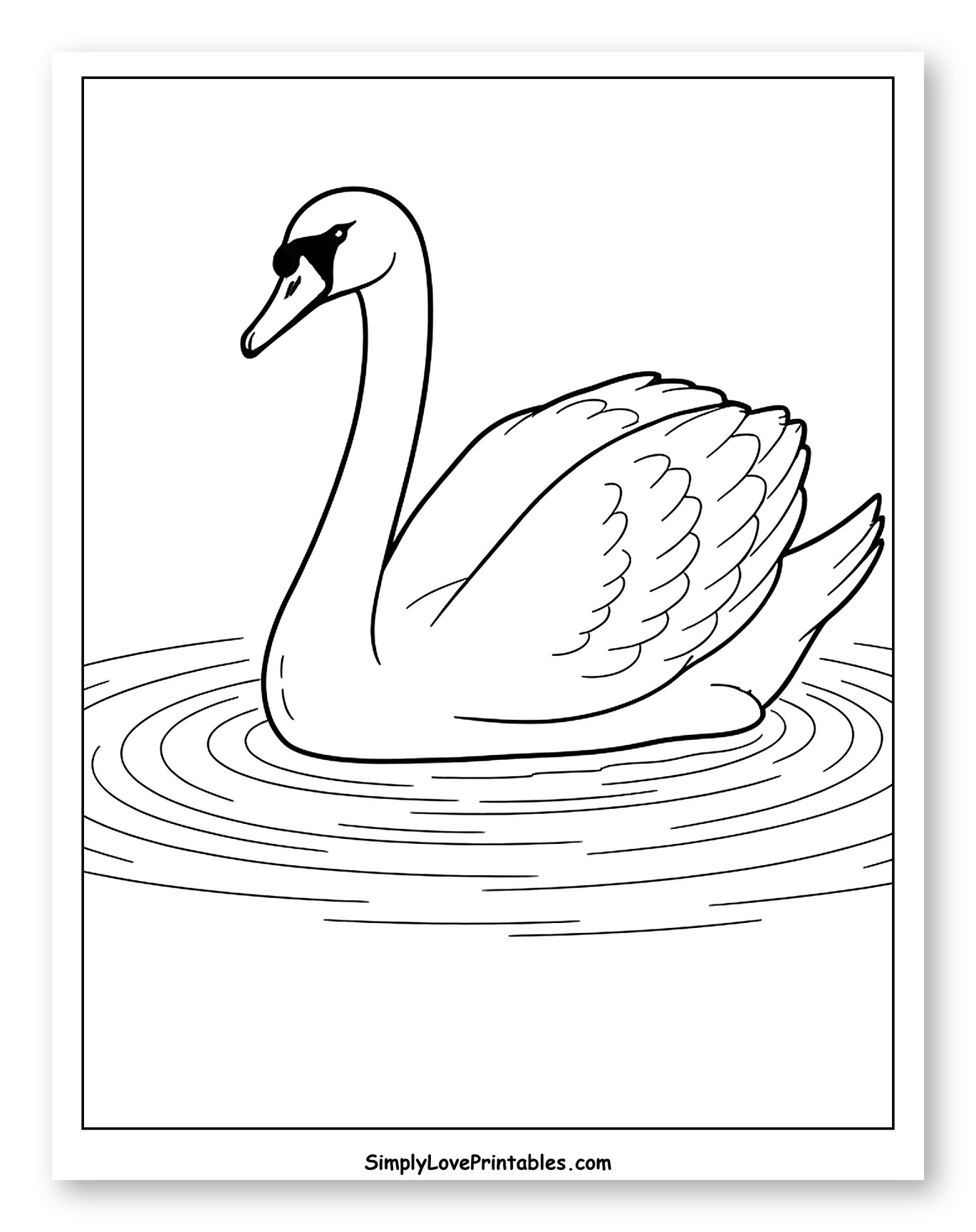 Elegant Swan Gliding on Rippling Water