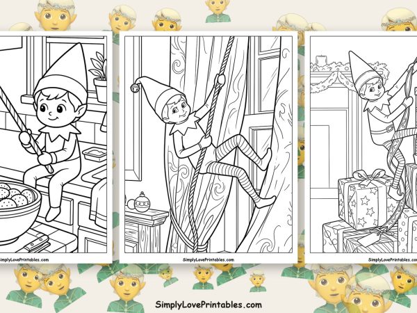 Elf on the Shelf coloring pages featured image