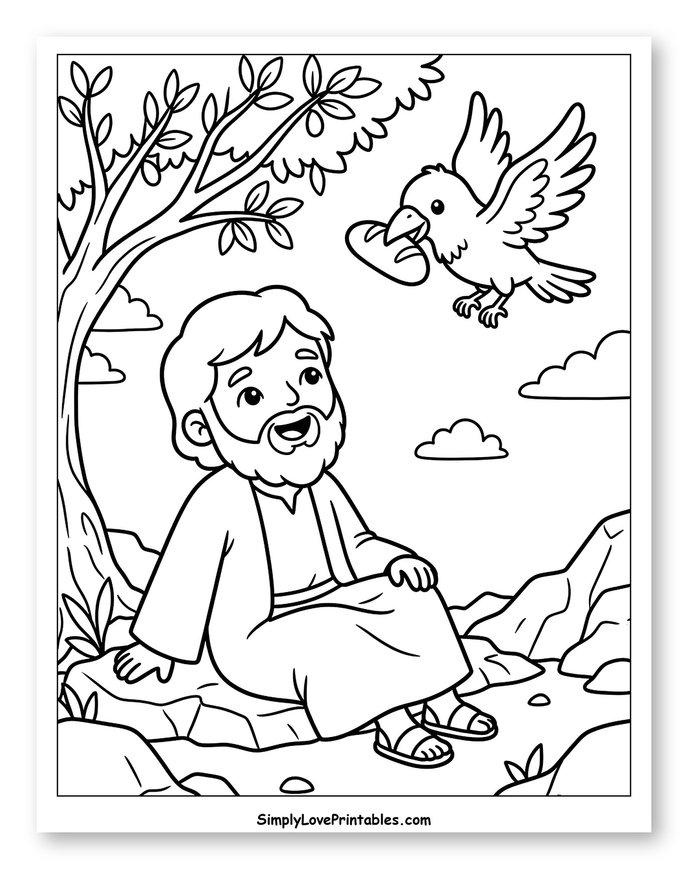 Elijah Receiving Bread from a Raven