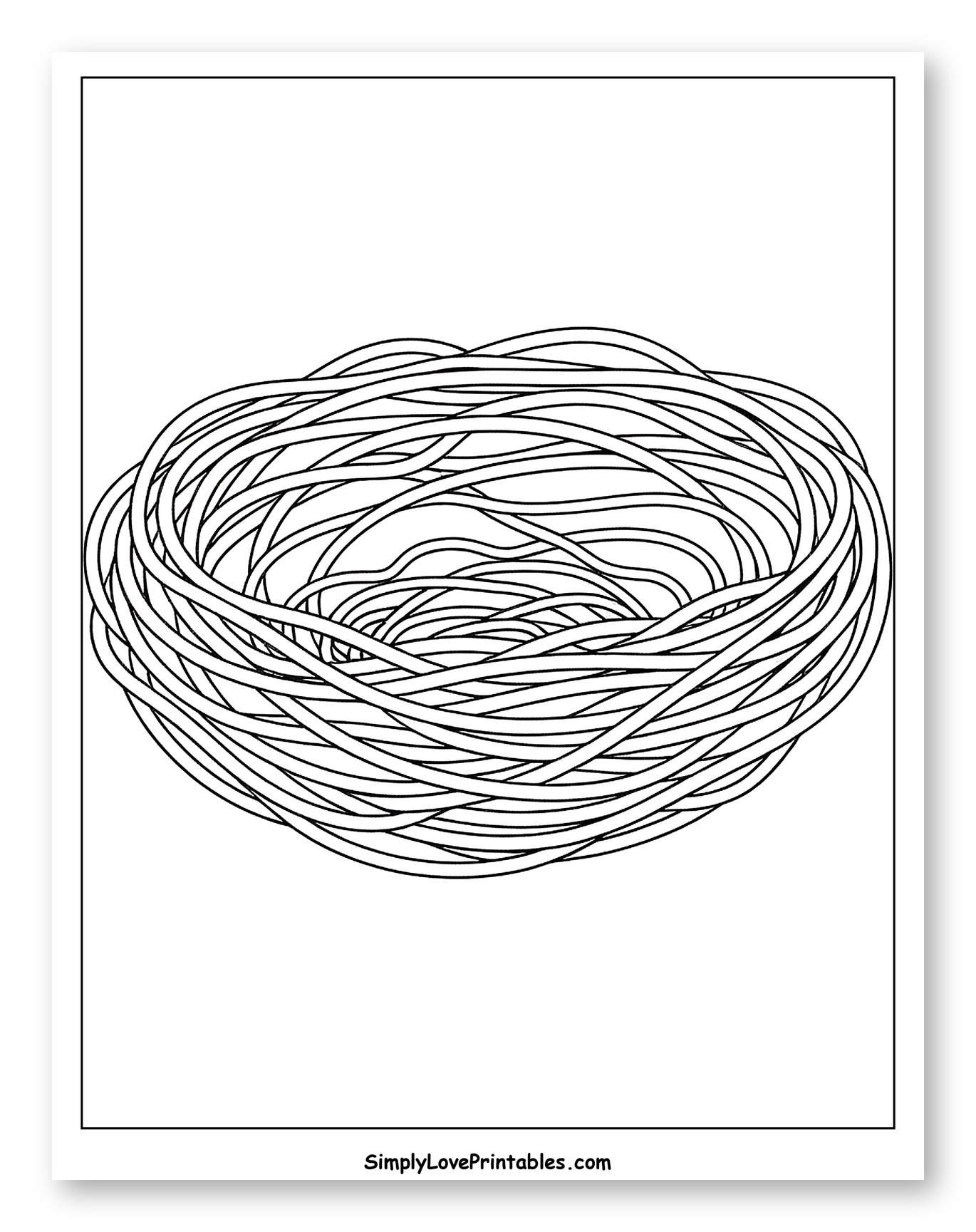 Empty Bird Nest Made of Woven Lines