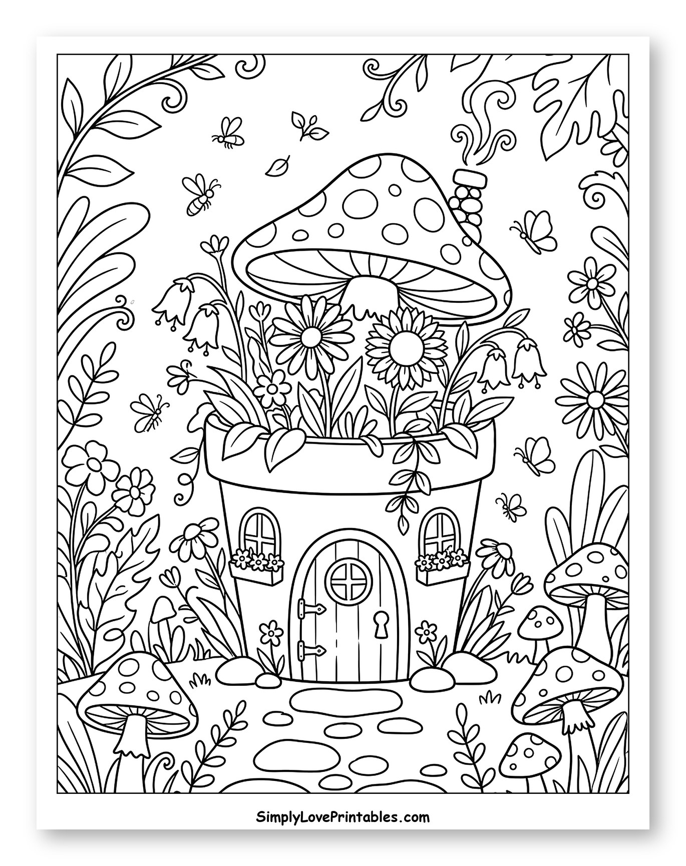 Enchanted Flower Pot Home with Garden