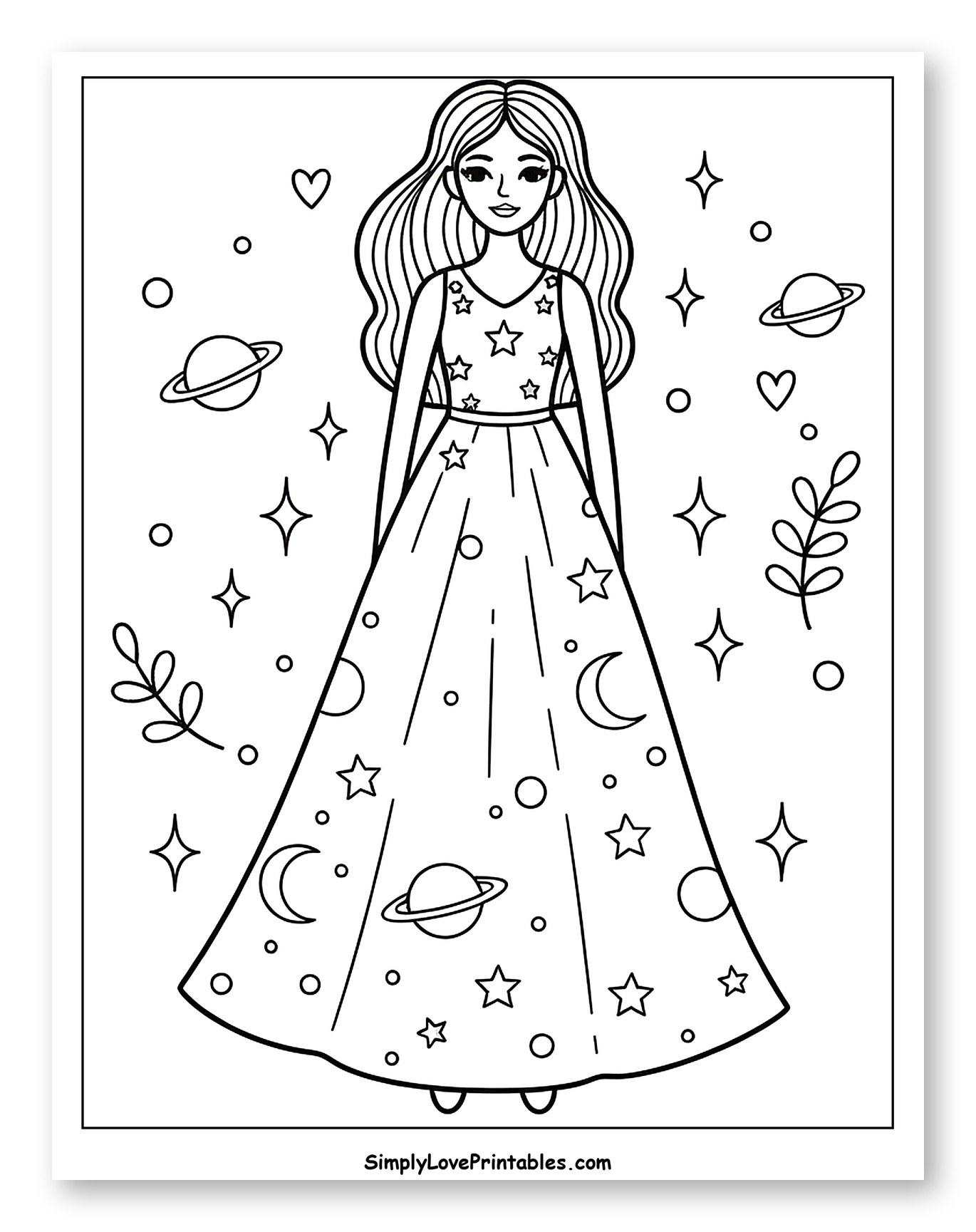 Enchanting Girl in Celestial Dress